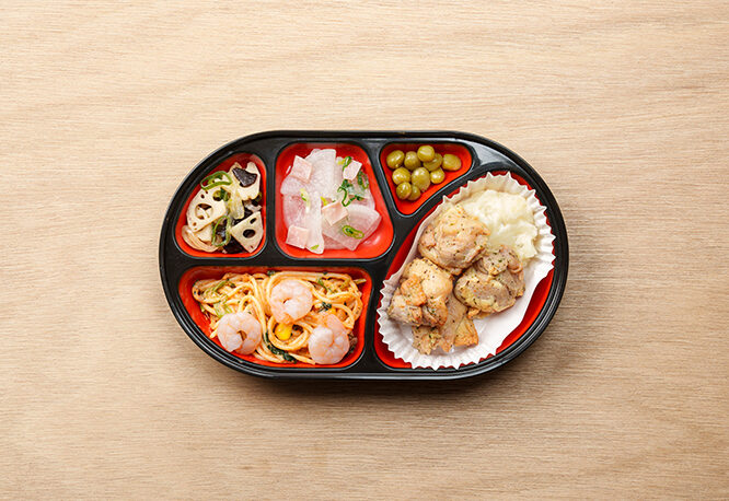 Wメインディッシュのボリューム弁当