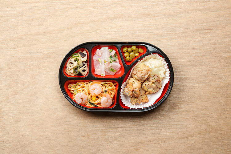 Wメインディッシュのボリューム弁当