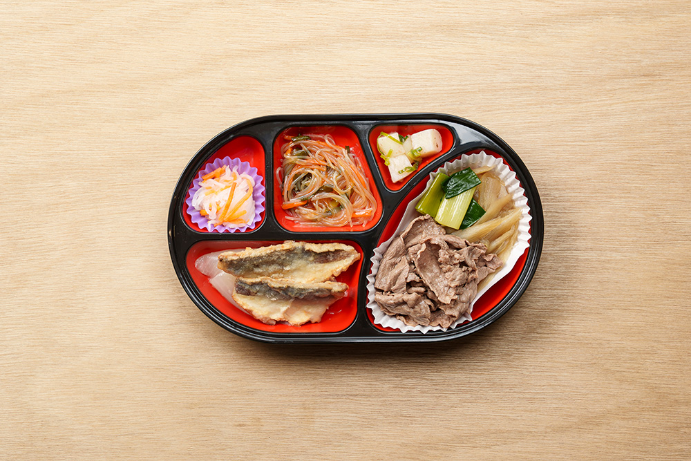 Wメインディッシュのボリューム弁当